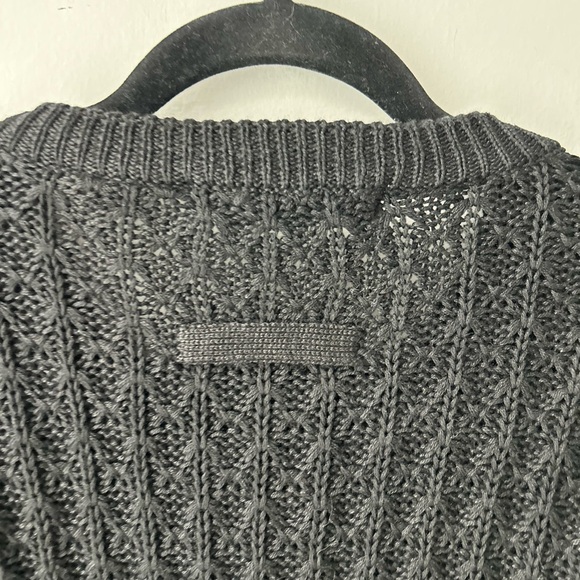 Vintage Fenn Wright Mason Womens Chunky Sweater Large Ramie Cotton black - Picture 9 of 12